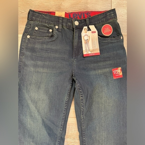 Levi’s~ Boys Youth 514 Straight Stretch Regular Fit Jeans 27x 29 New with‎ Tags - Picture 2 of 8